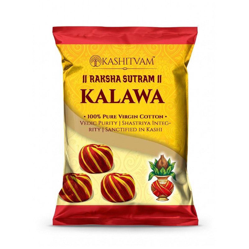 Kashitvam Raksha Sutram Kalawa Thread (Mauli) Sacred Cotton front