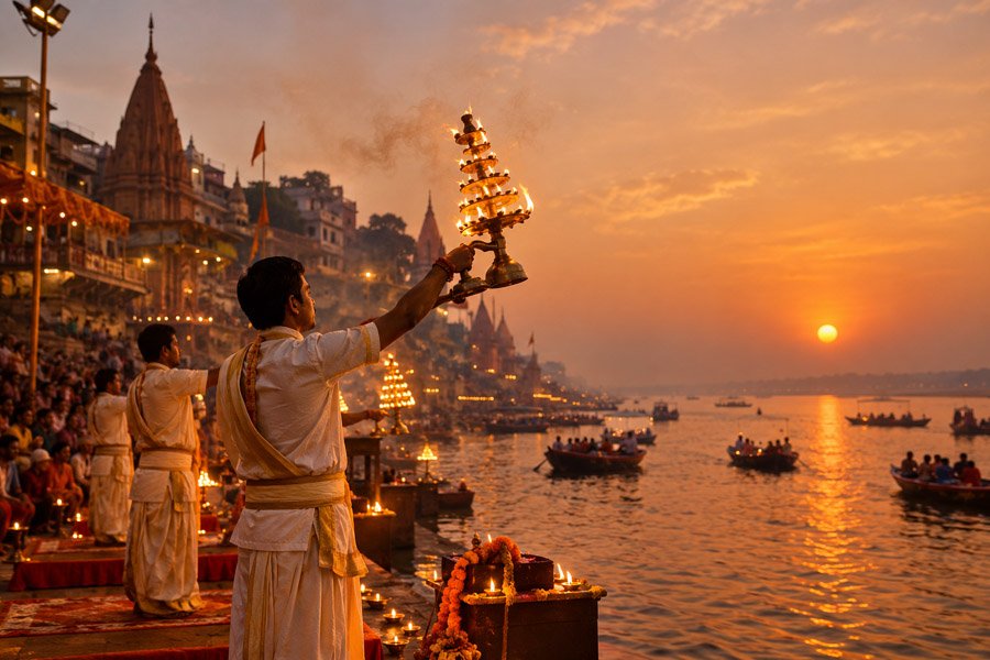 Maha Aarti at Varanasi Ghats - Kashitvam